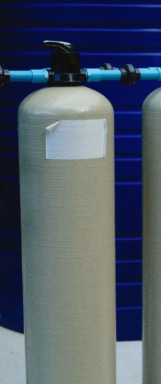 Water softener resin tank
